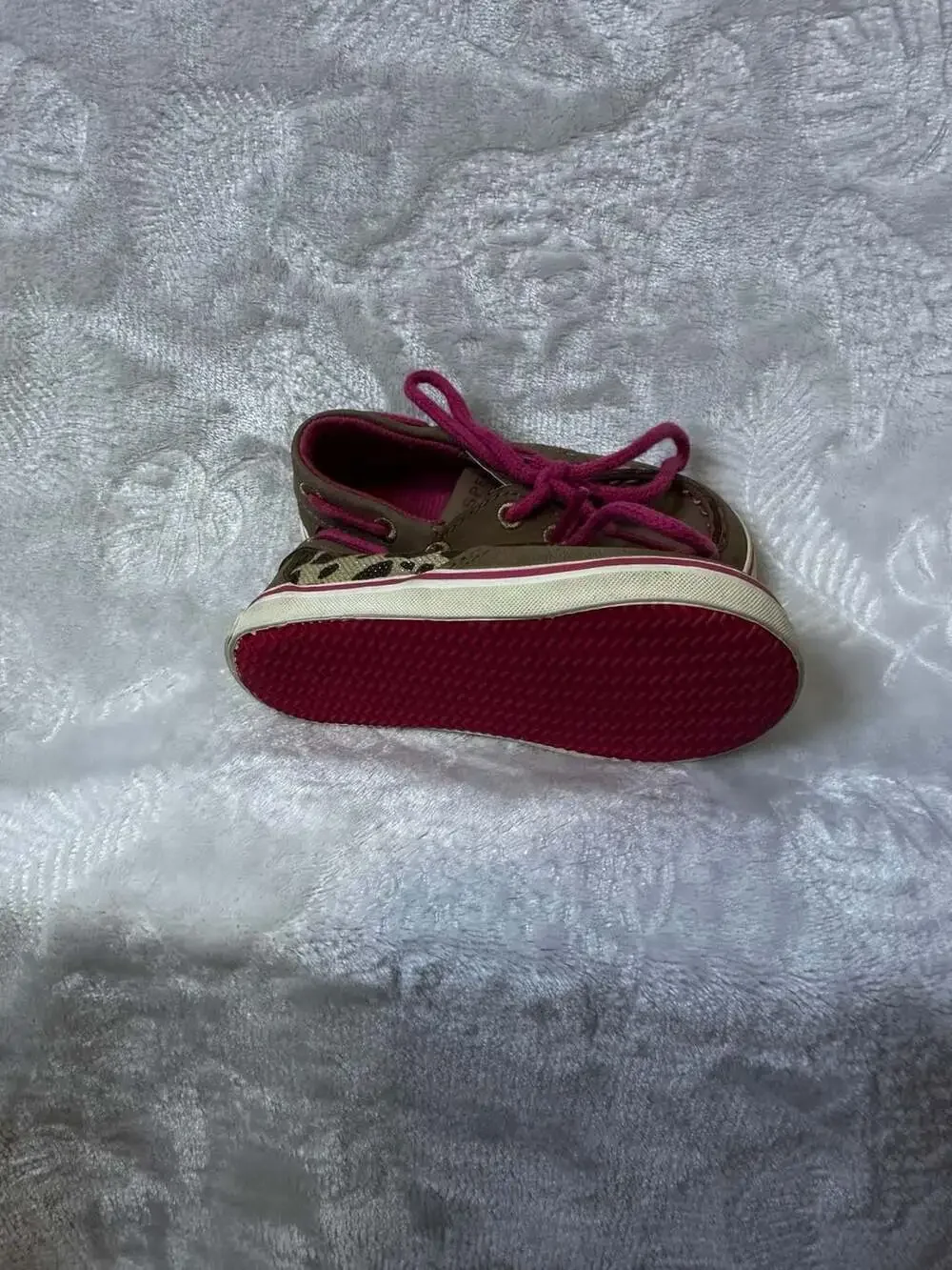 Sperry Intrepid Crib Shoes Brown Leopard Print Size 4M